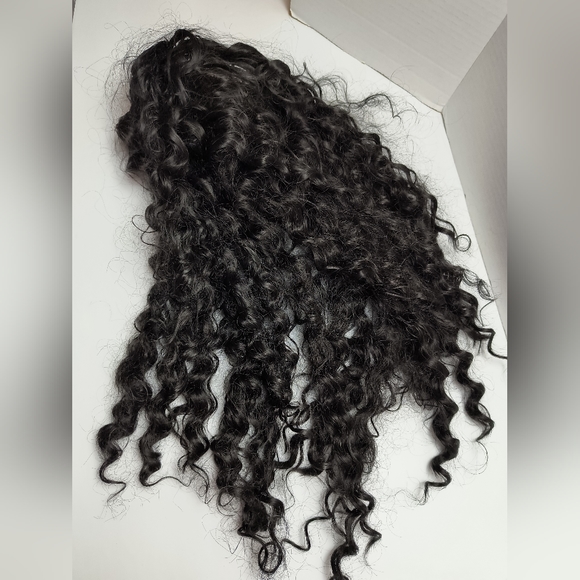 Women\'s Wave Curl Wig Synthetic Black main image 7